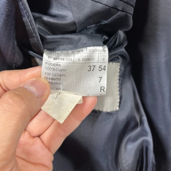 Canali Jerome's Blazer Men Size 54R Blue Pinstripe Pure Wool Lightweight Classic - Picture 5 of 10